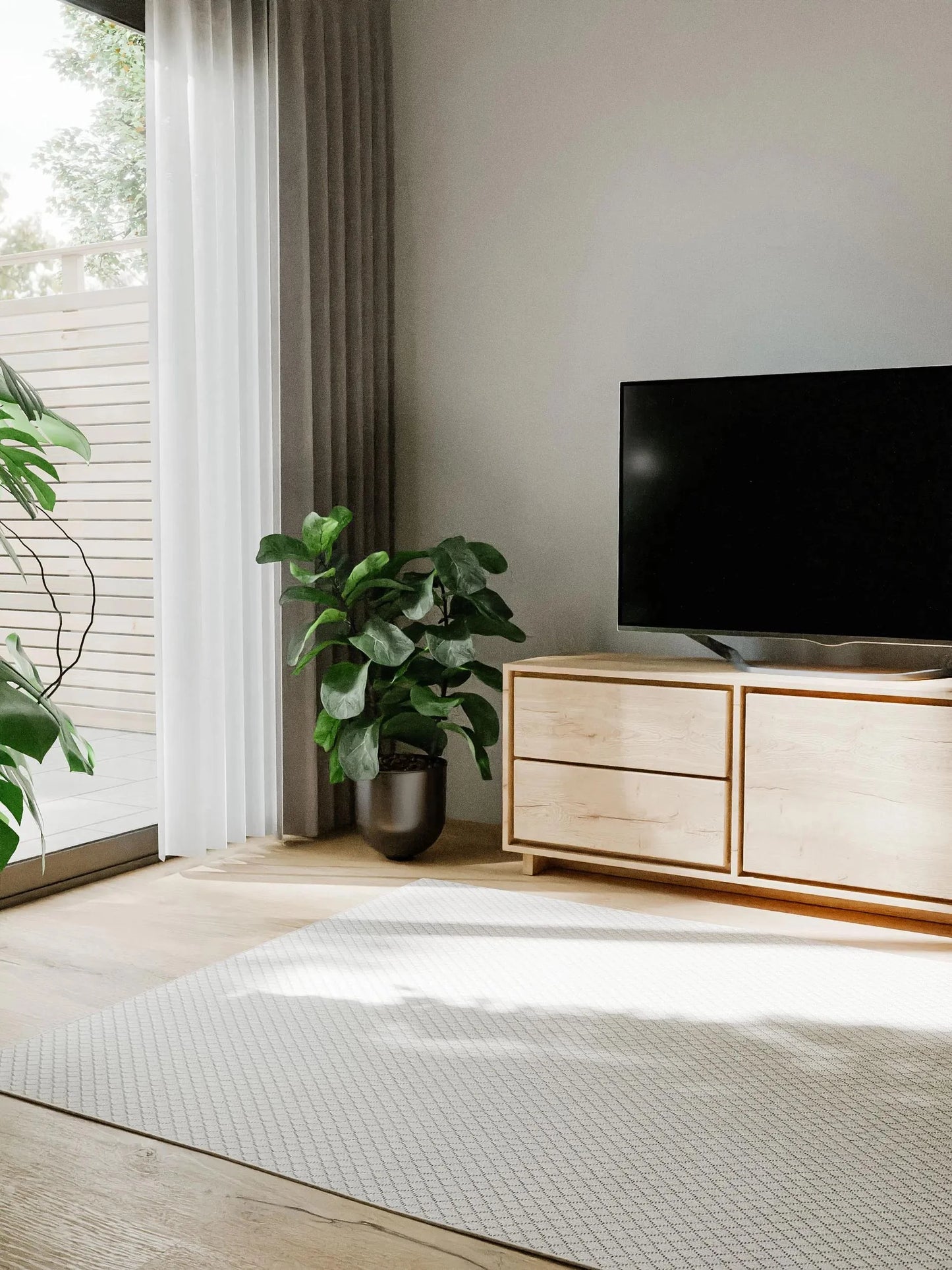 SKY Hvid Indendørs- Og Udendørs Tæppe - Billede 4