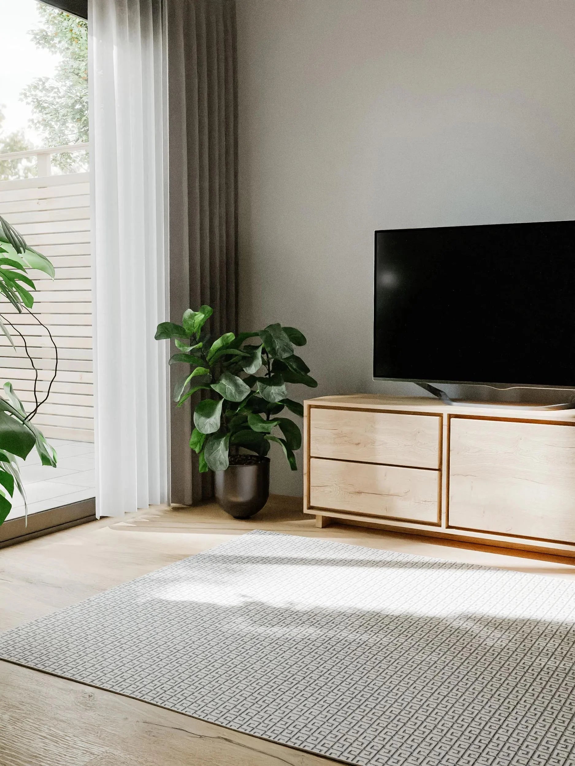 SKY Hvid Indendørs- Og Udendørs Tæppe - Billede 4