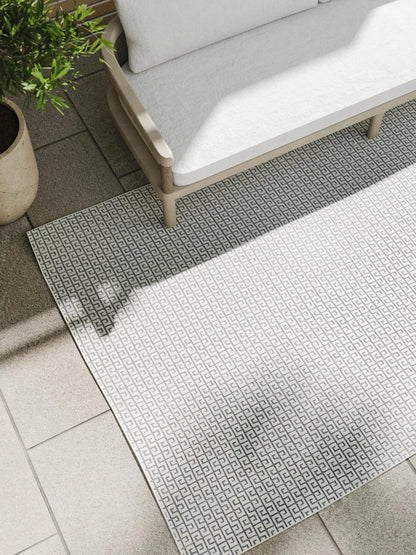 SKY Hvid Indendørs- Og Udendørs Tæppe - Billede 3