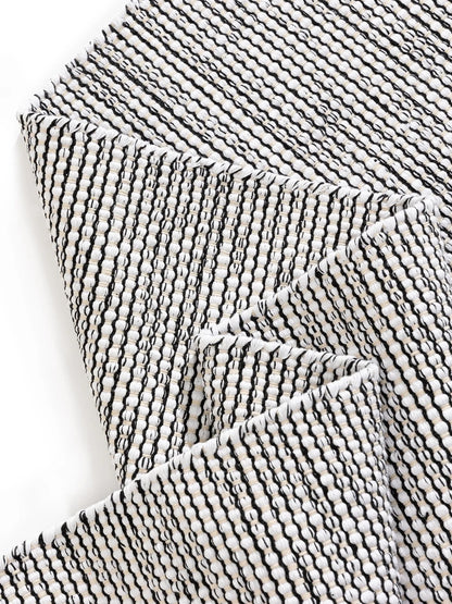 DUKE Beige Sort Bomuld Tæppe - Billede 4