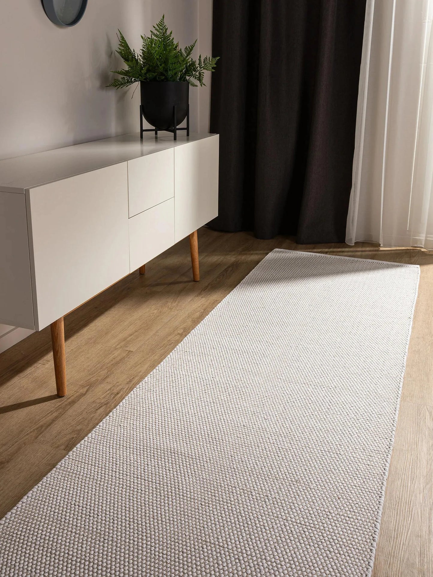 DUKE Hvid Bomuld Tæppe