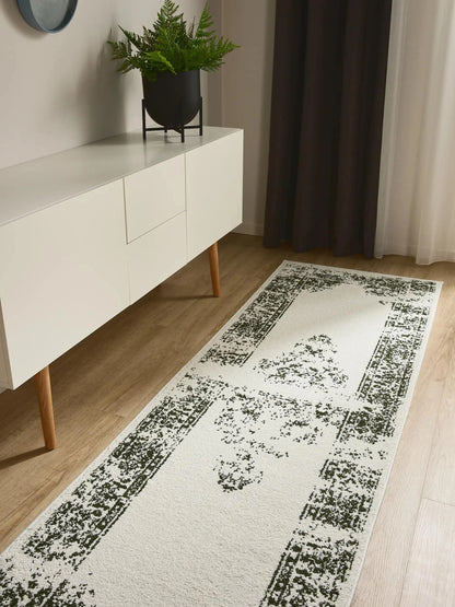 ZOE Creme Grøn Tæppe