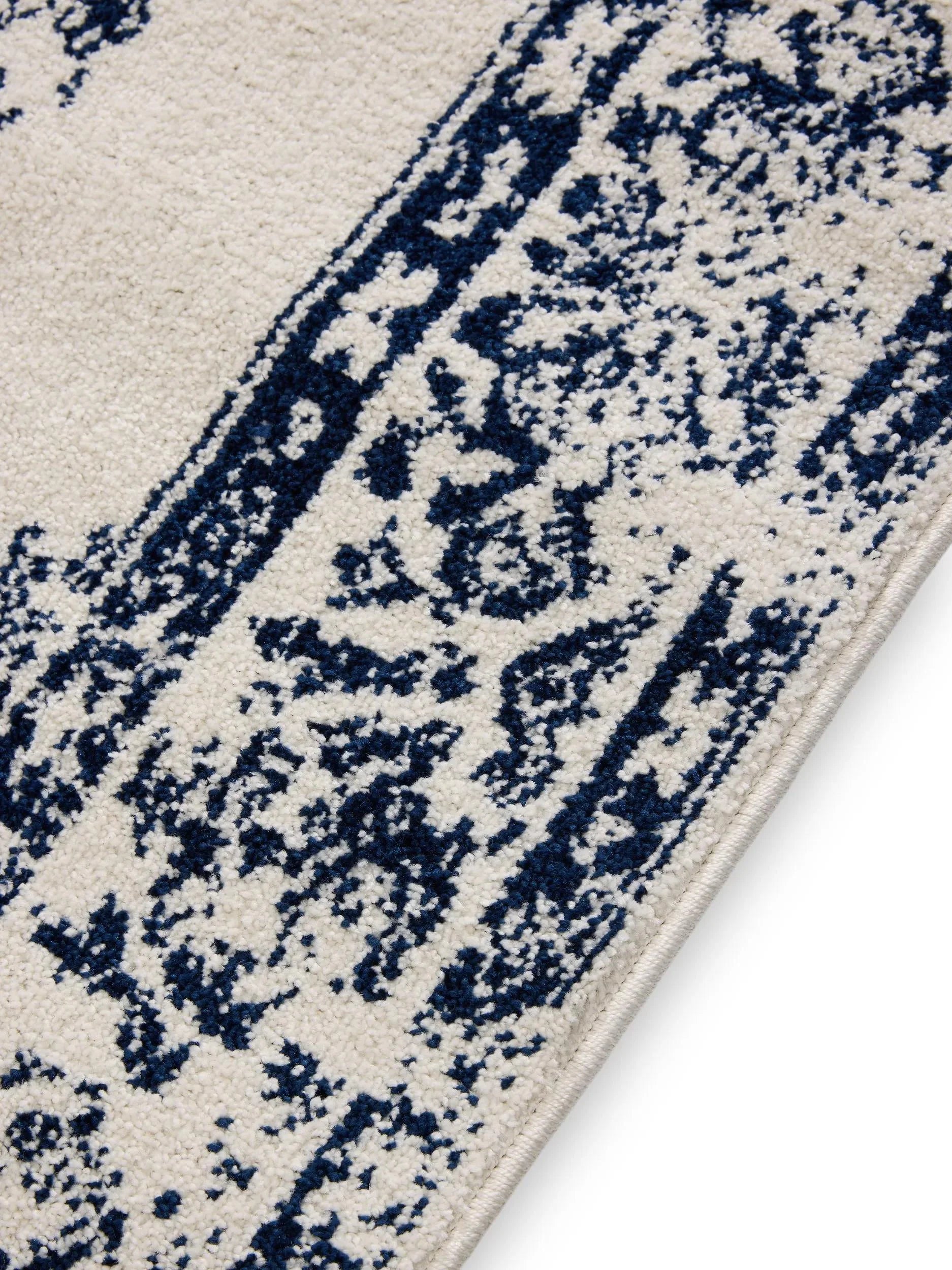 ZOE Creme/Blå Tæppe - Billede 5