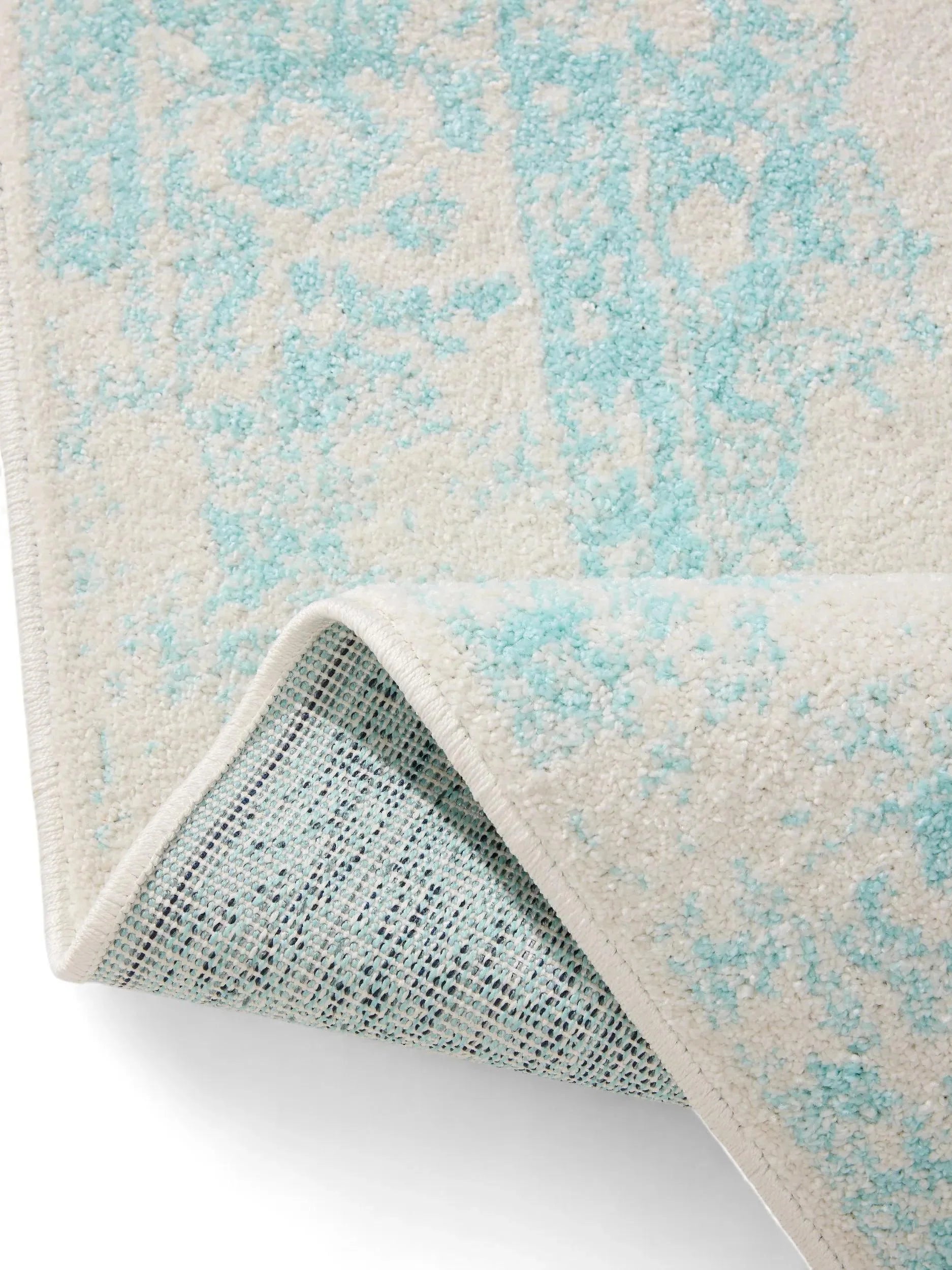 ZOE Turkis Creme Tæppe - Billede 4