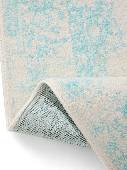 ZOE Turkis Creme Tæppe - Billede 4