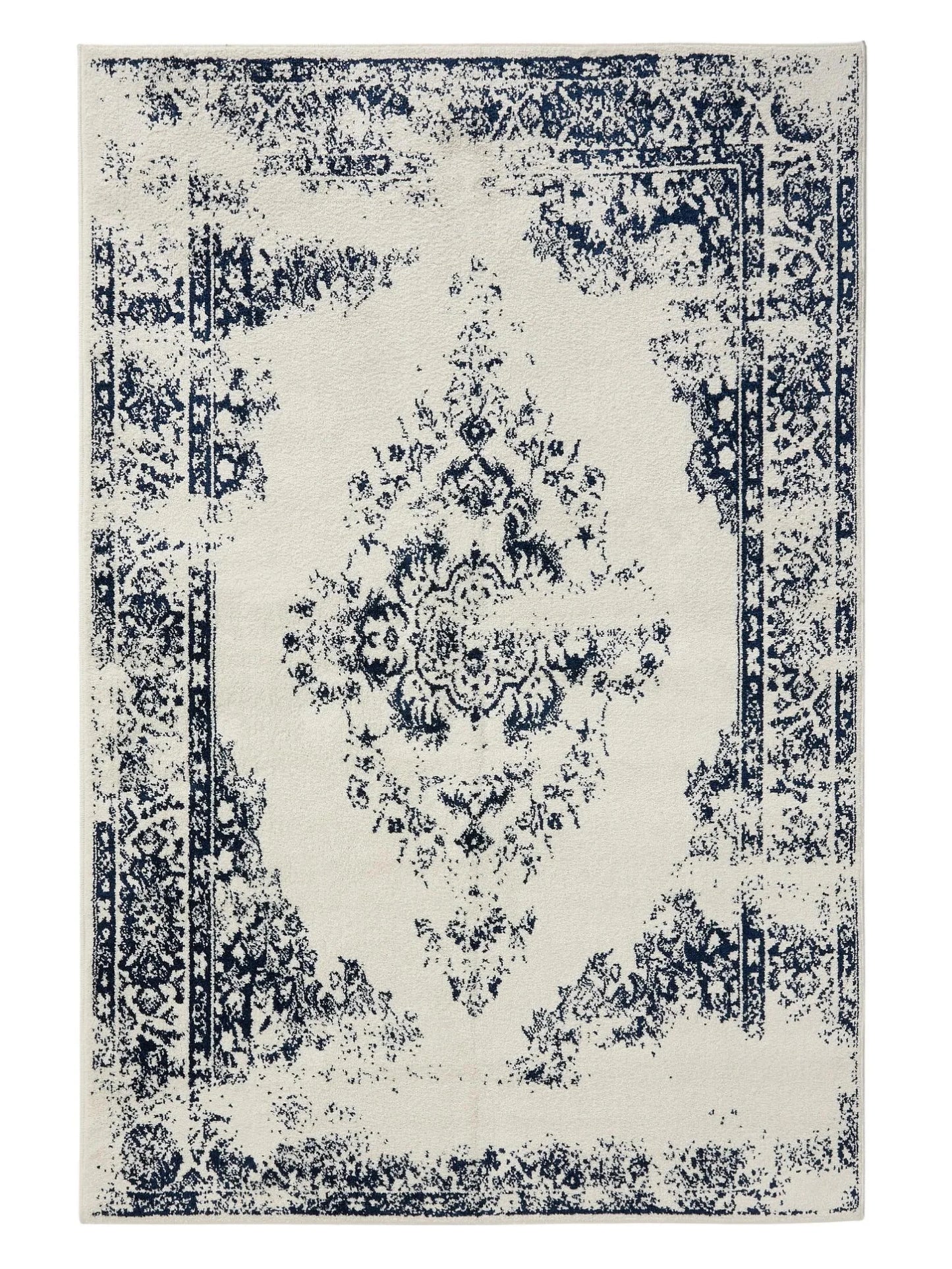 ZOE Creme/Blå Tæppe - Billede 2