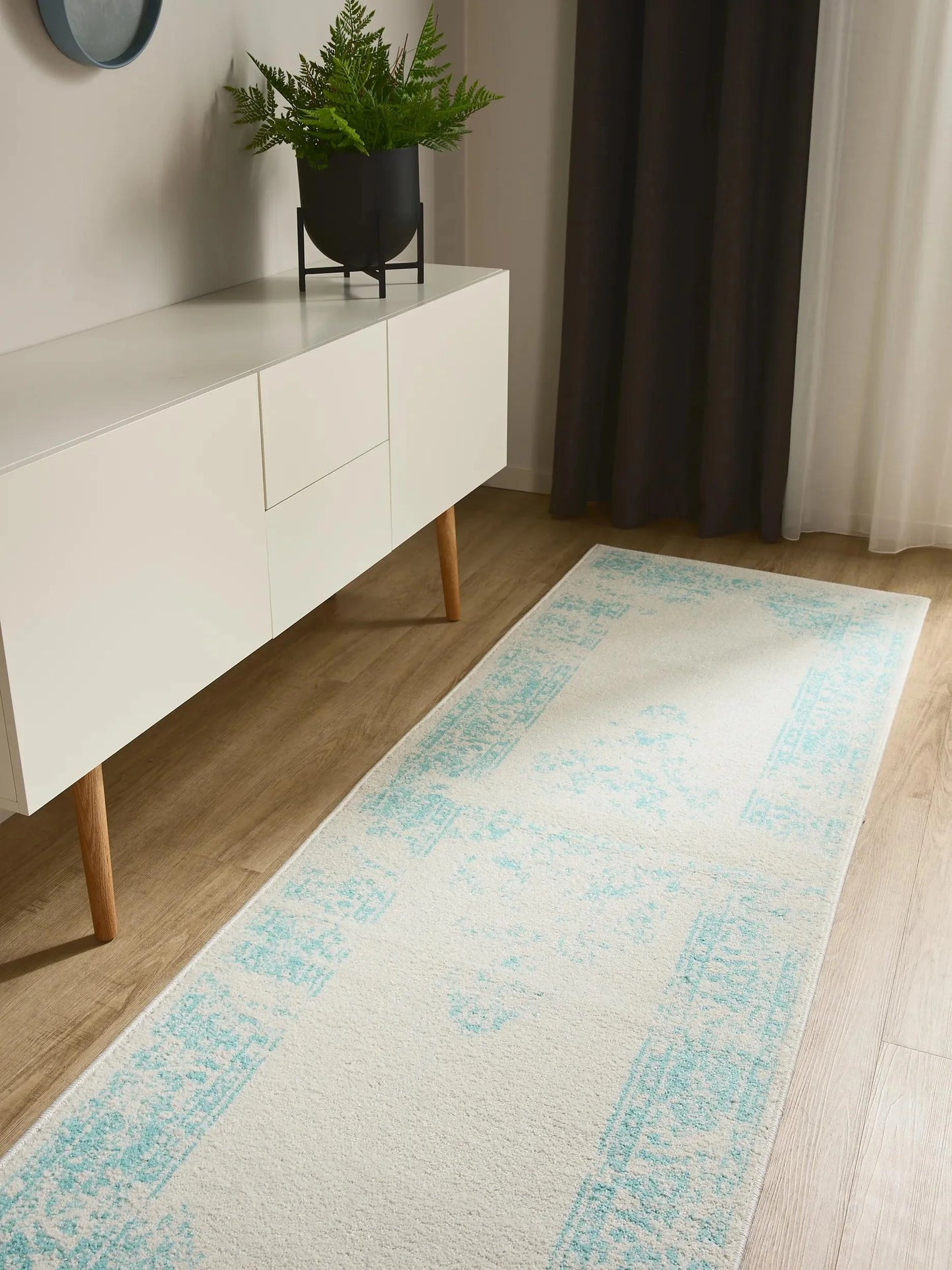 ZOE Turkis Creme Tæppe