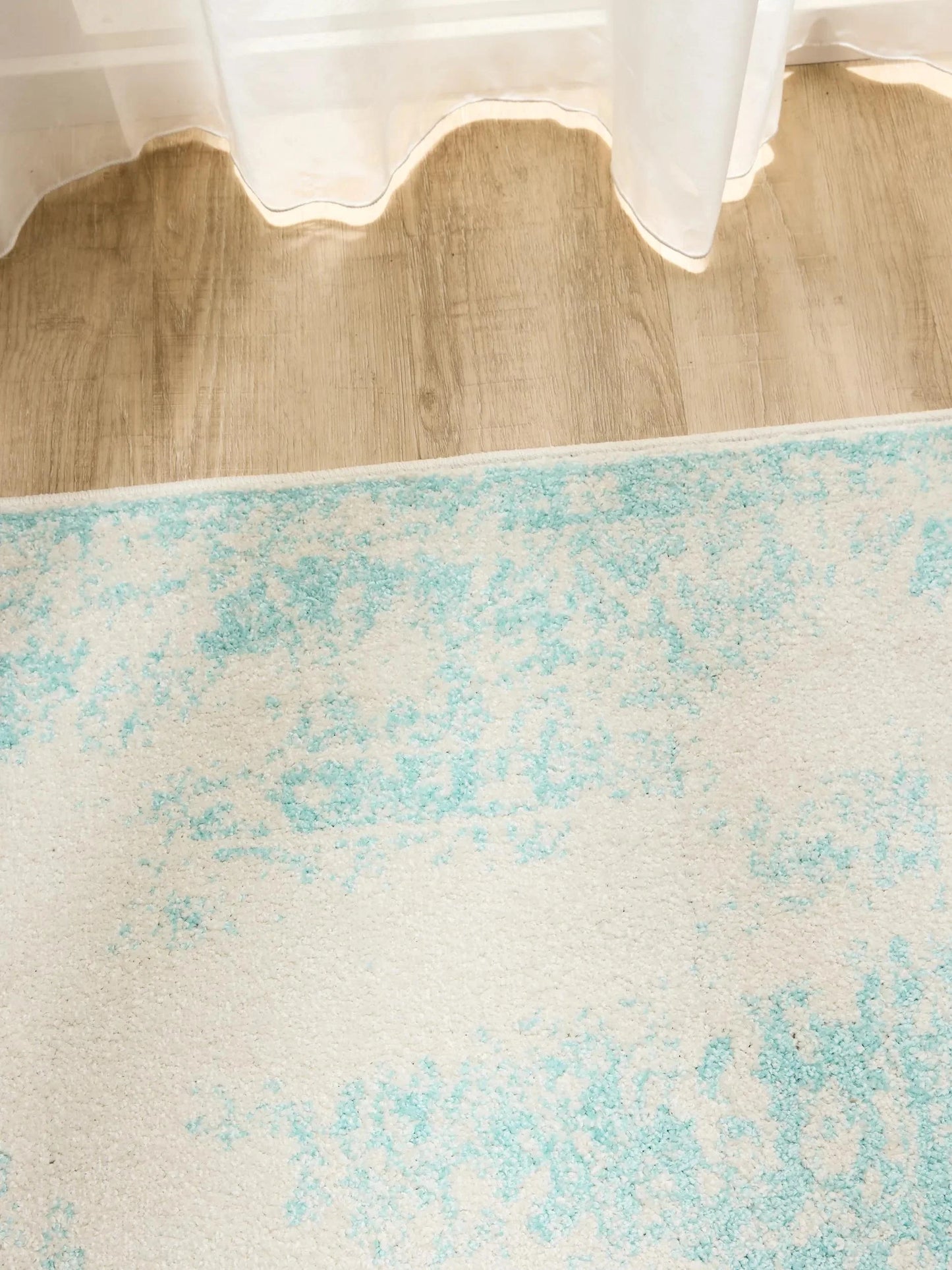 ZOE Turkis Creme Tæppe - Billede 3