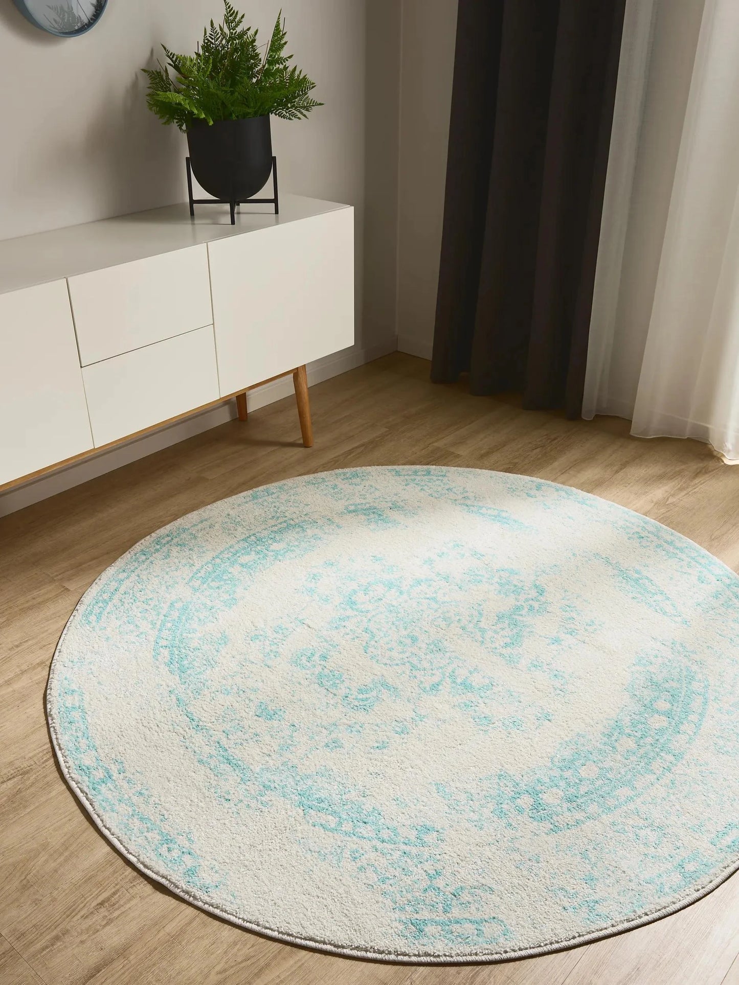 ZOE Turkis Creme Tæppe