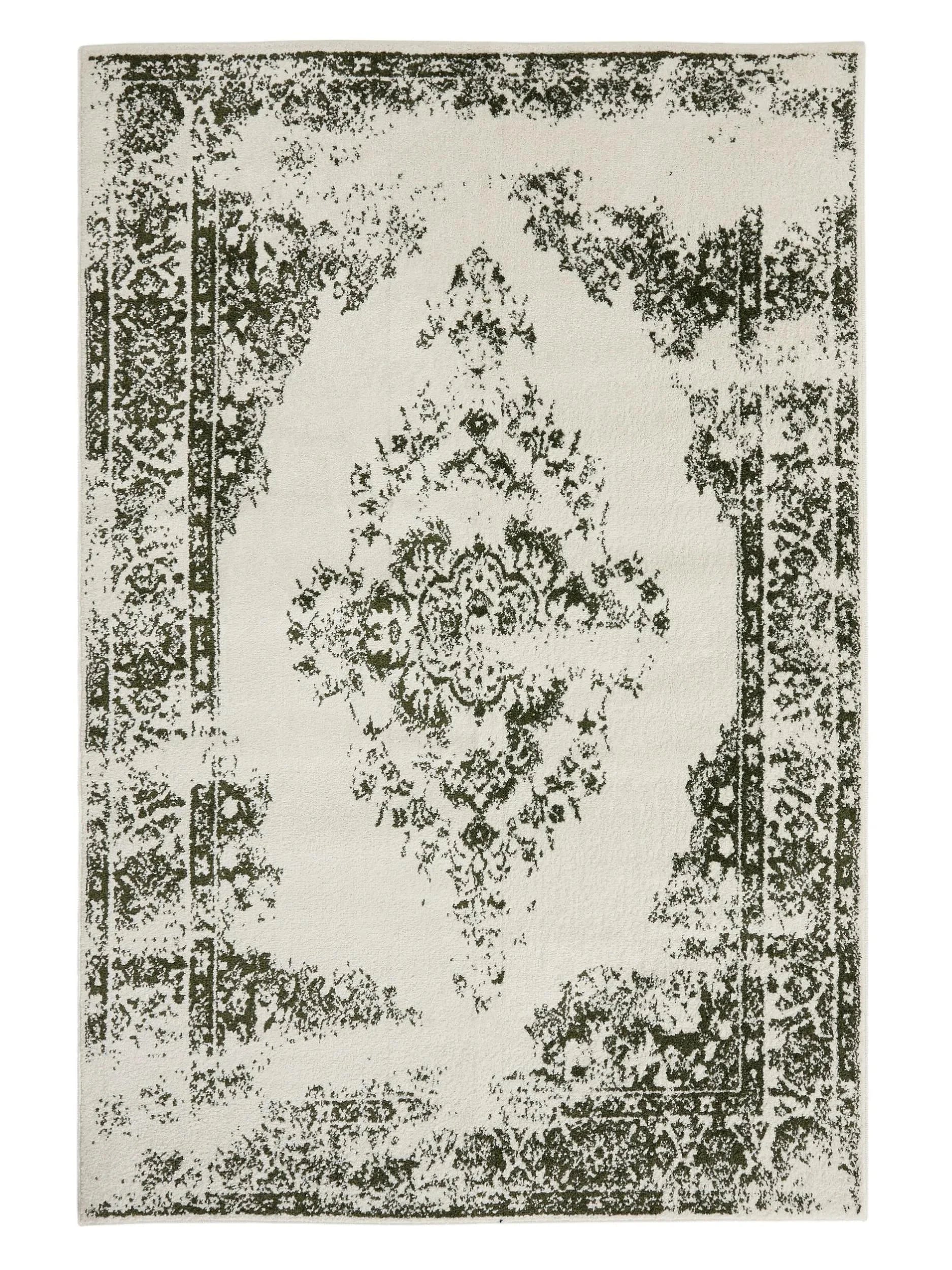 ZOE Creme Grøn Tæppe - Billede 2