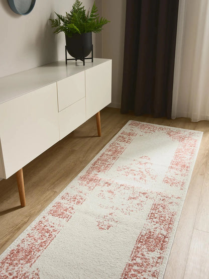 ZOE Creme Rosa Tæppe