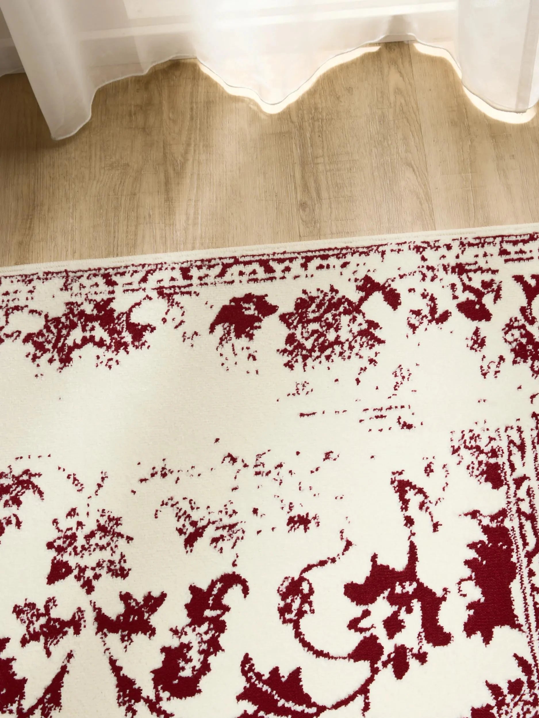 KIRA Creme/Rød Tæppe - Billede 3