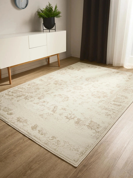 KIRA Creme/Beige Tæppe - Hovedbillede