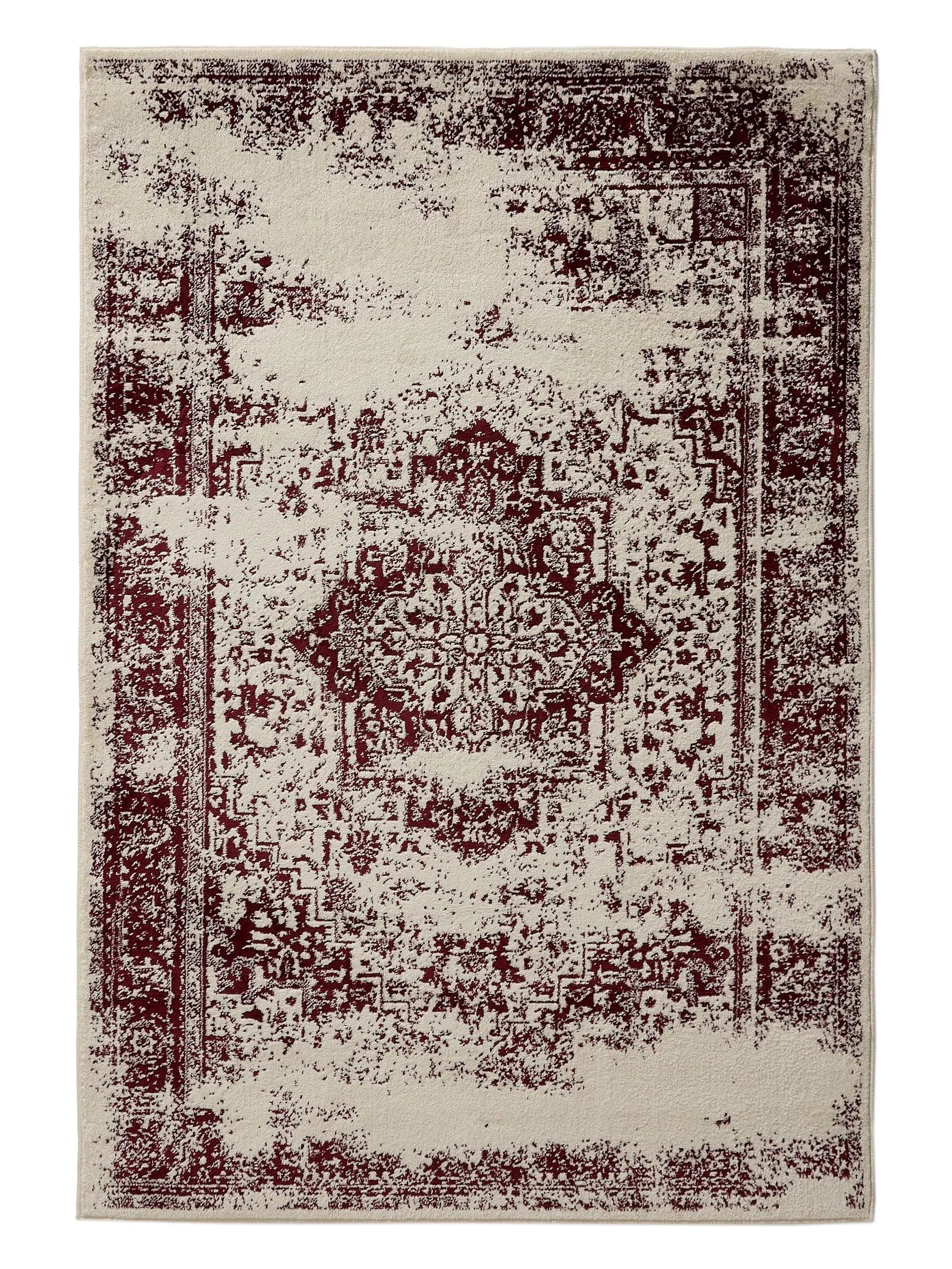 KIRA Creme/Rød Tæppe - Billede 2