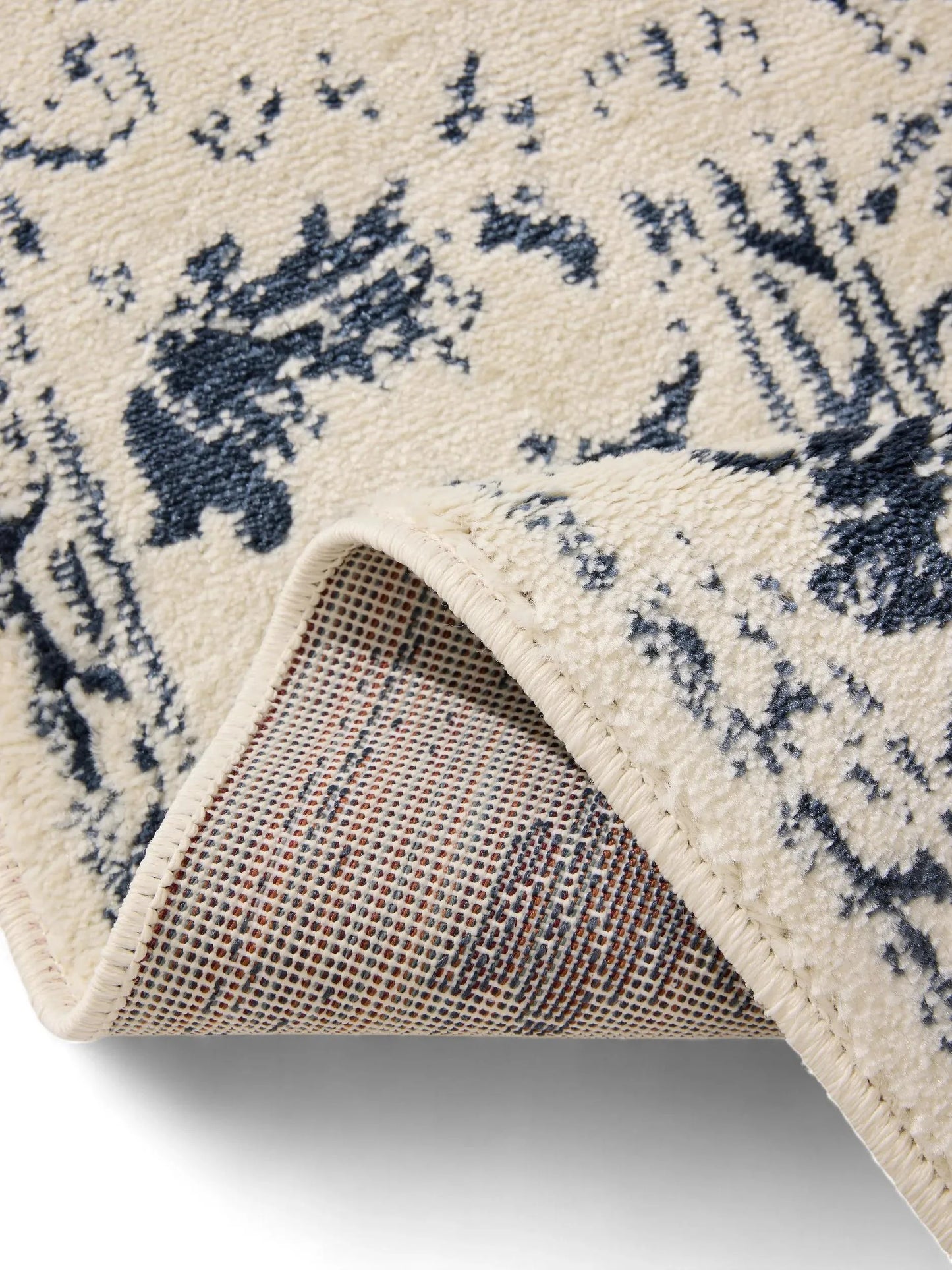 KIRA Creme/Blå Tæppe - Billede 4