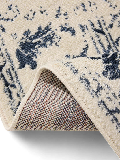 KIRA Creme/Blå Tæppe - Billede 4