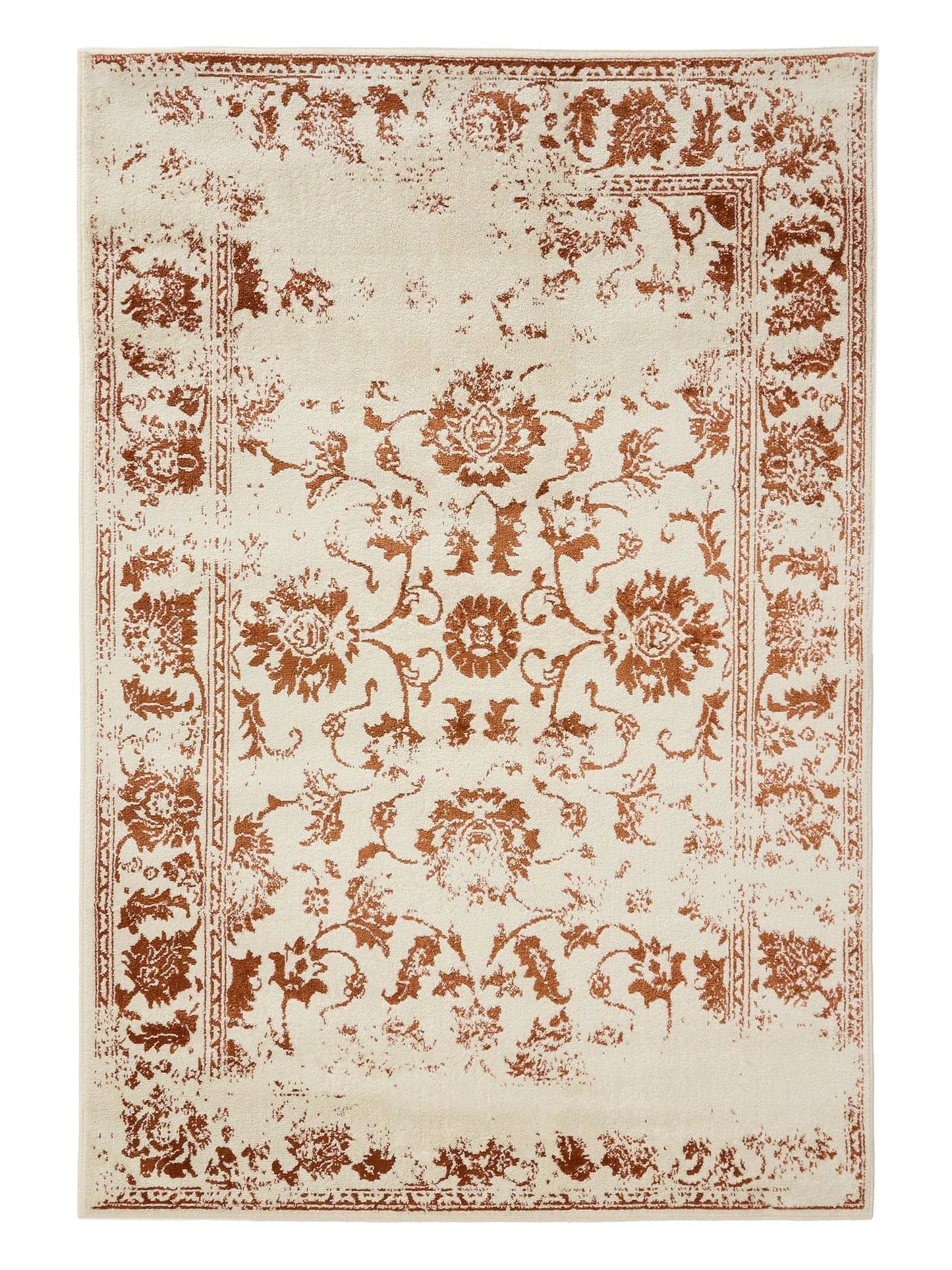 KIRA Creme/Orange Tæppe - Billede 2