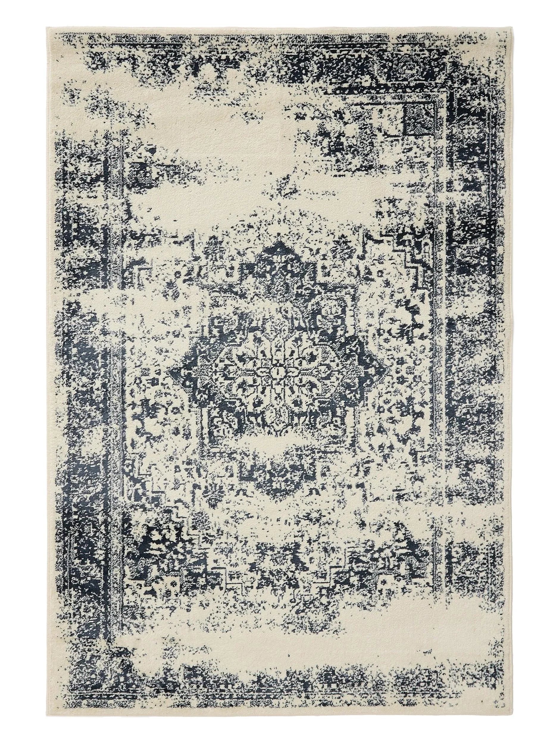 KIRA Creme/Blå Tæppe - Billede 2