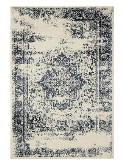 KIRA Creme/Blå Tæppe - Billede 2