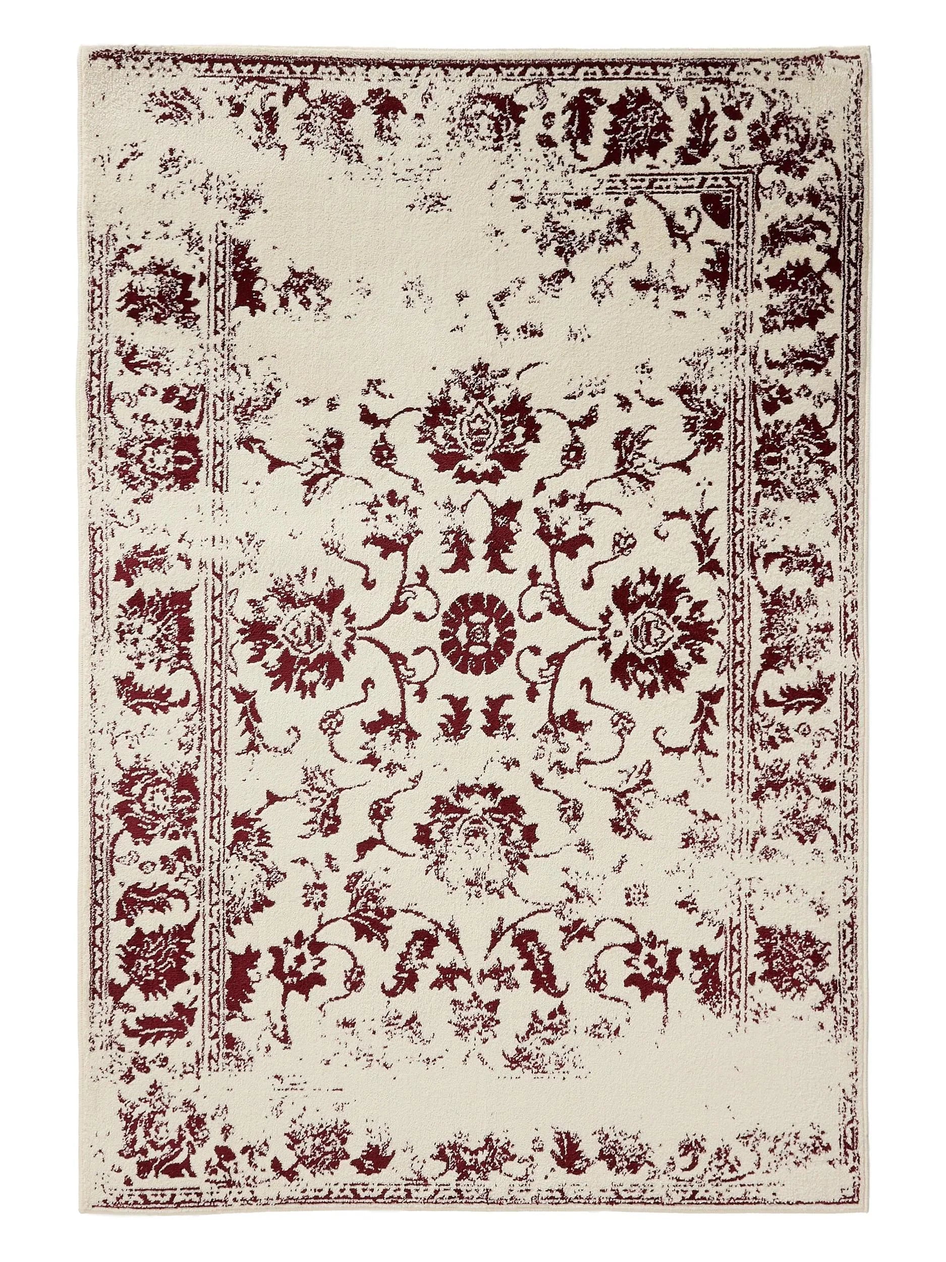 KIRA Creme/Rød Tæppe - Billede 2