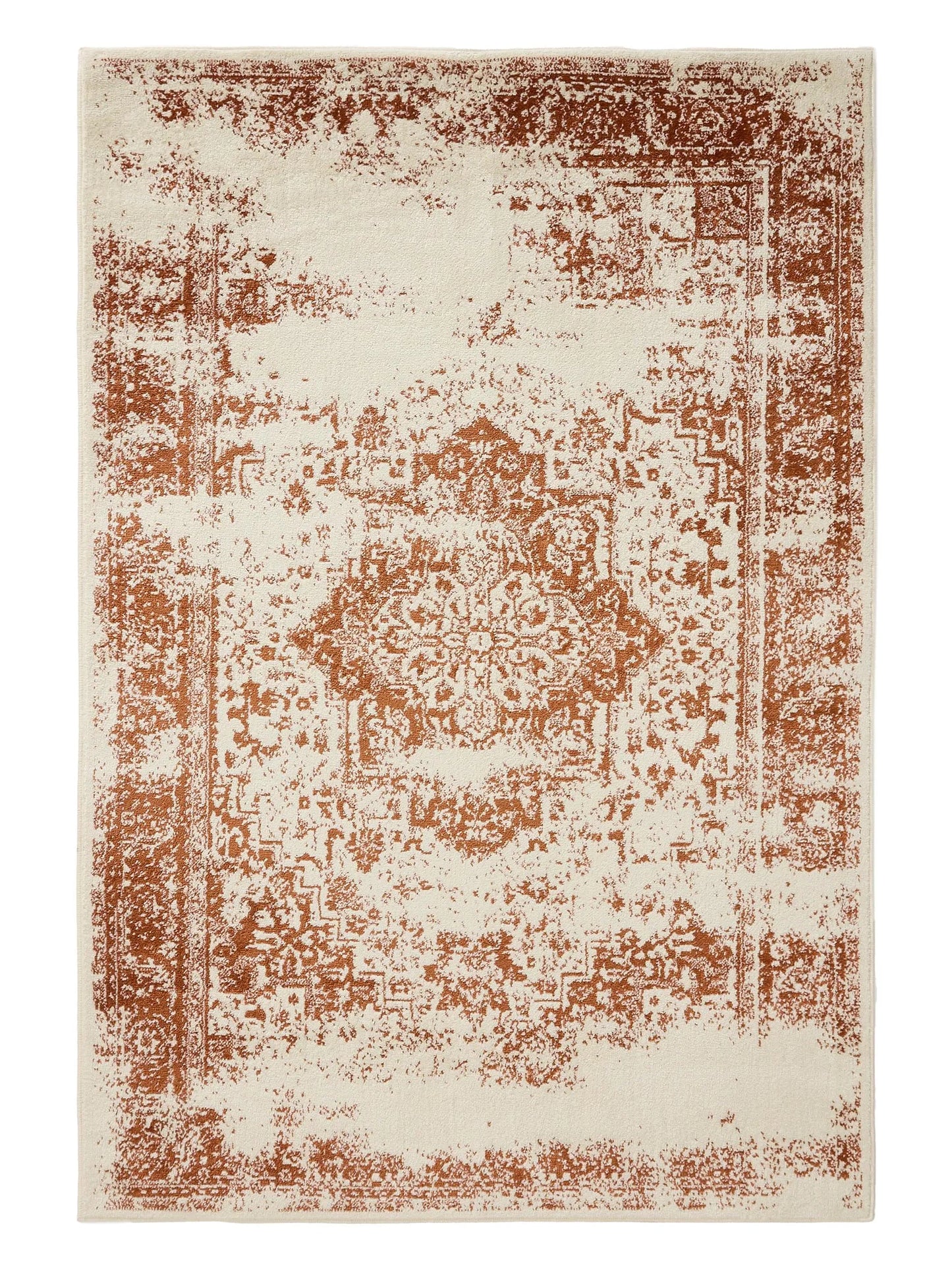 KIRA Creme/Orange Tæppe - Billede 2