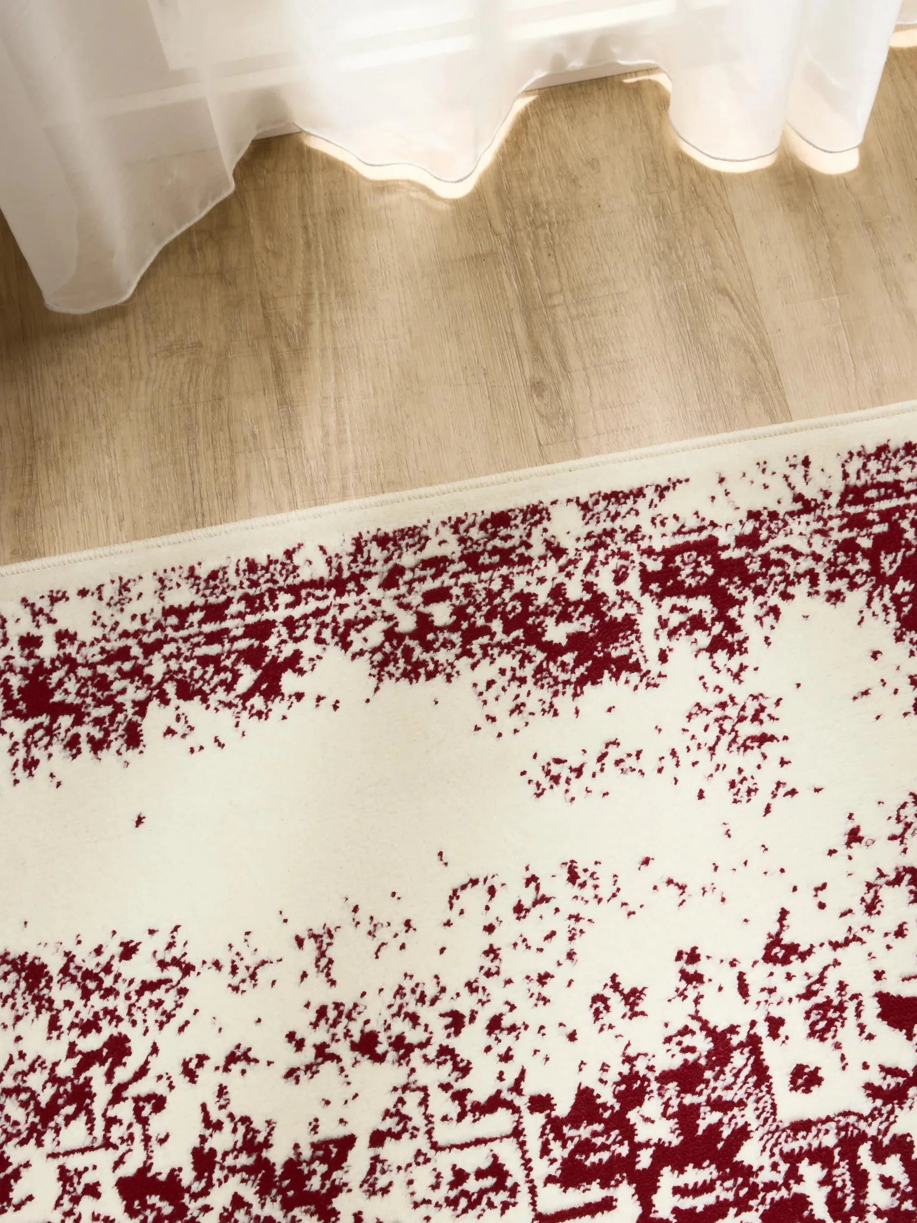 KIRA Creme/Rød Tæppe - Billede 3