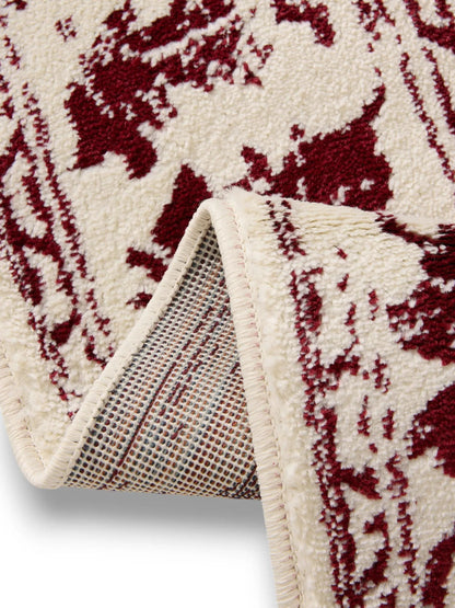 KIRA Creme/Rød Tæppe - Billede 4