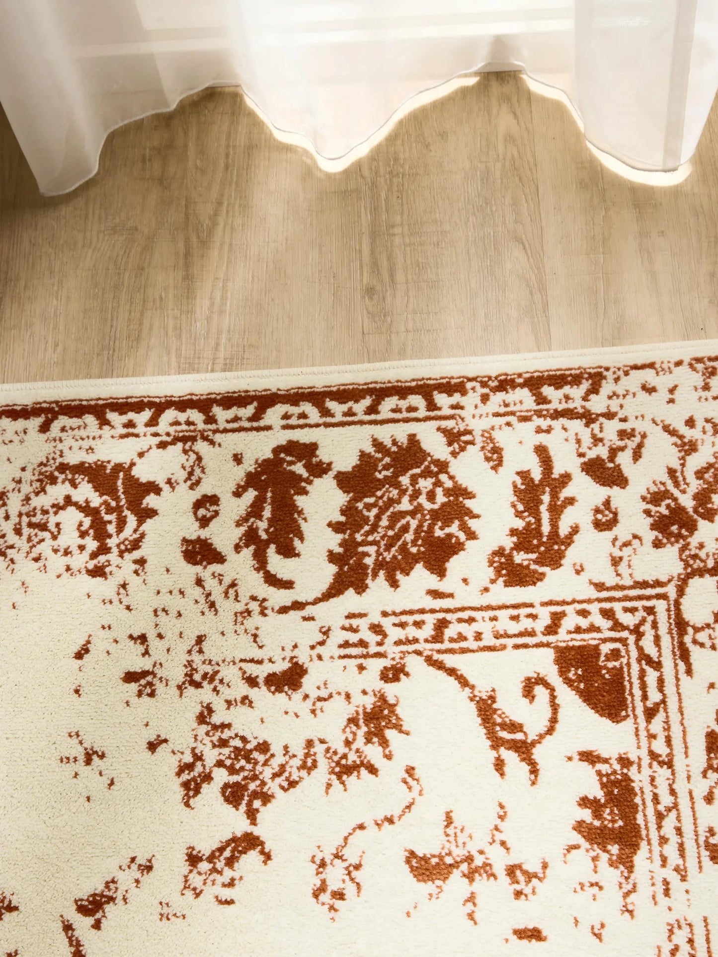 KIRA Creme/Orange Tæppe - Billede 3