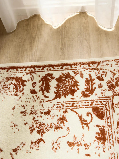 KIRA Creme/Orange Tæppe - Billede 3