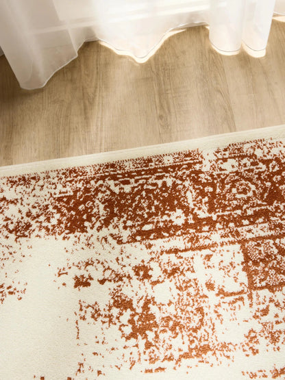 KIRA Creme/Orange Tæppe - Billede 3