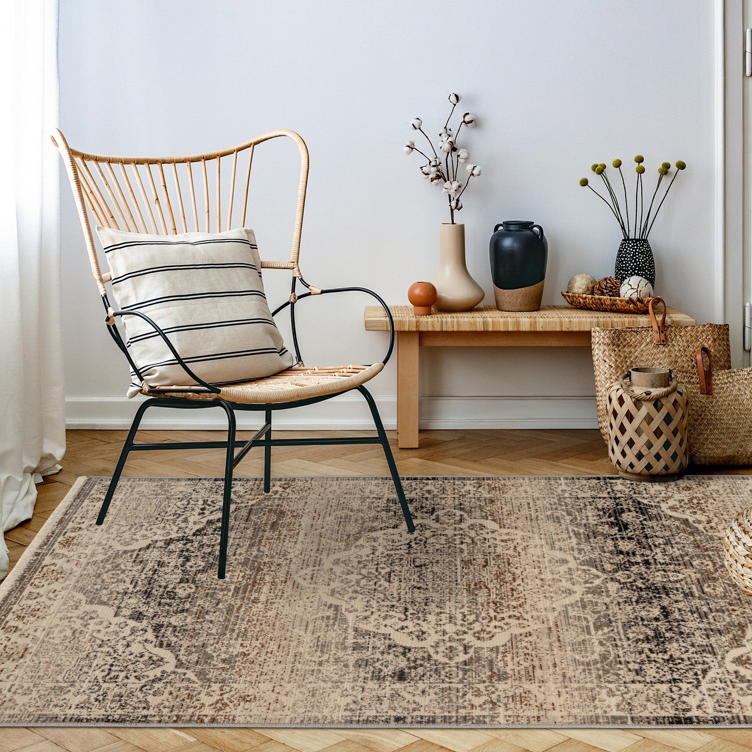 Charin 725 Tæppe Vasket Look Med Orientalsk Design - Billede 2