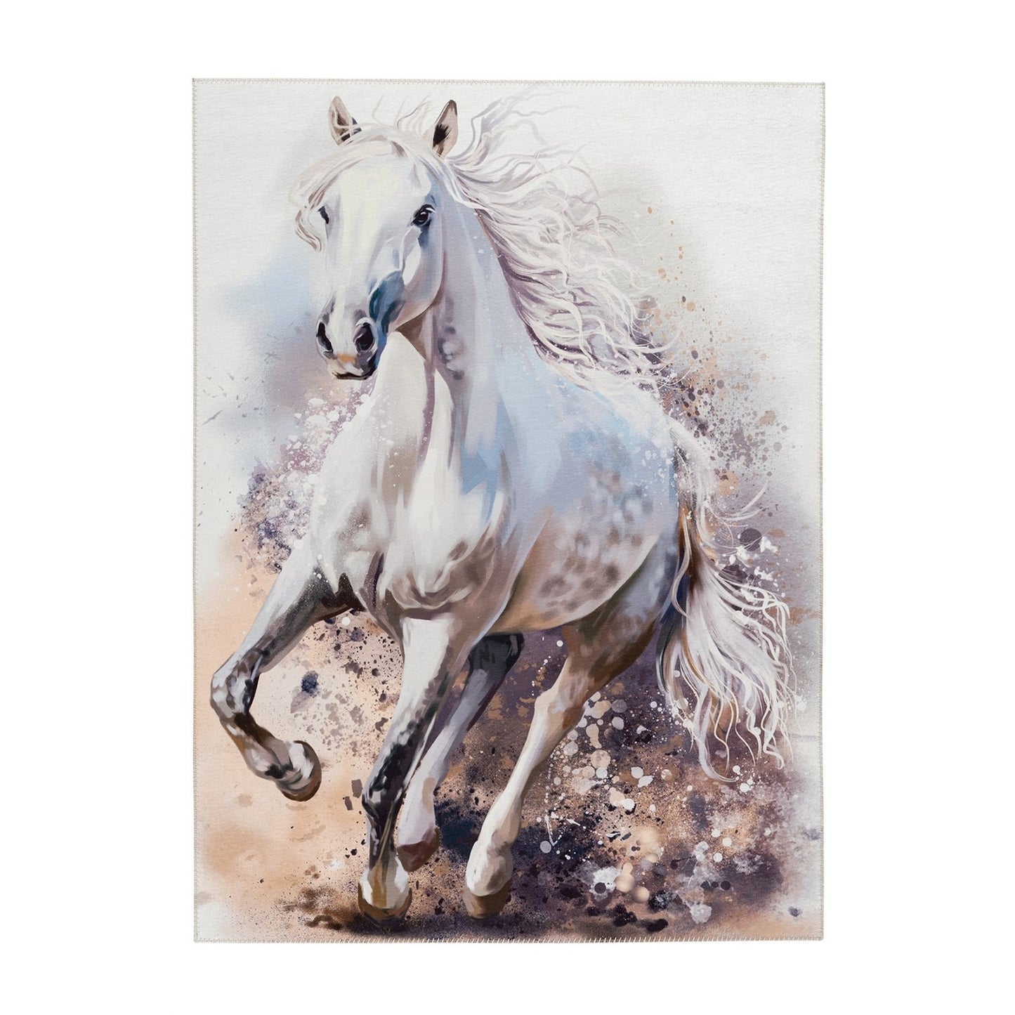 Sympathy Kids 245 White Horse Børnetæppe Med Hestemotiv - Hovedbillede