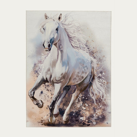 Sympathy Kids 245 White Horse Børnetæppe Med Hestemotiv - Hovedbillede