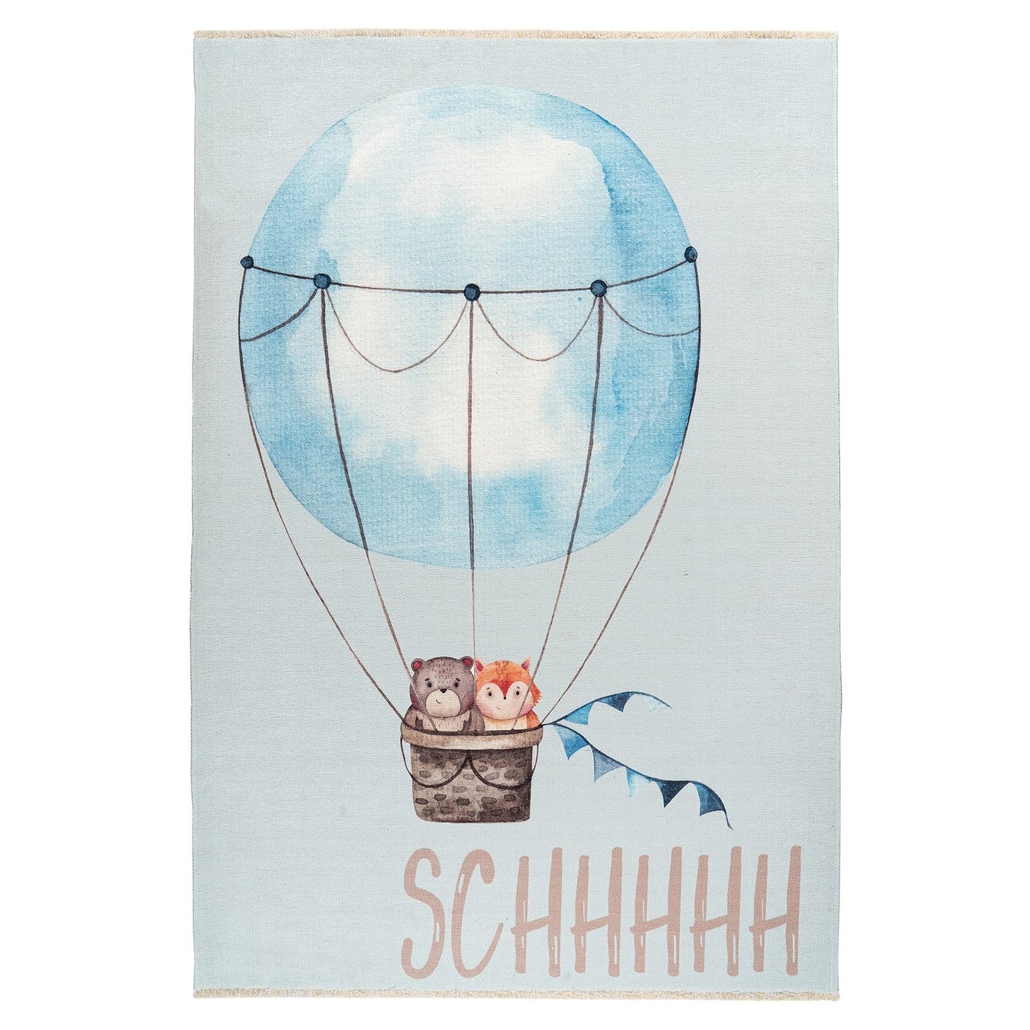 Joanna 611 Shhh Børnetæppe Med Luftballonmotiv - Hovedbillede
