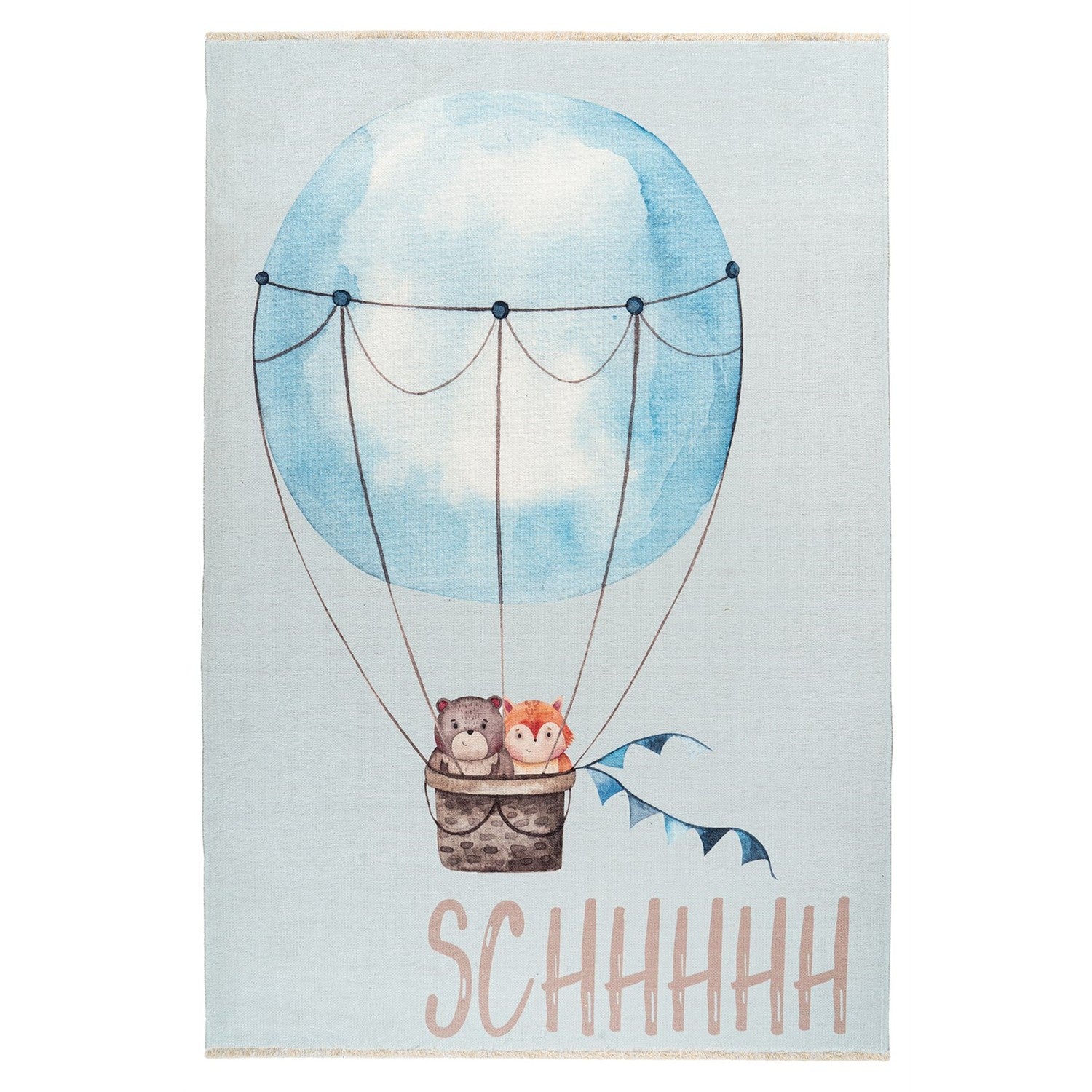 Joanna 611 Shhh Børnetæppe Med Luftballonmotiv - Hovedbillede