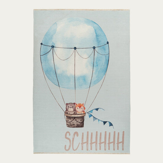 Joanna 611 Shhh Børnetæppe Med Luftballonmotiv - Hovedbillede
