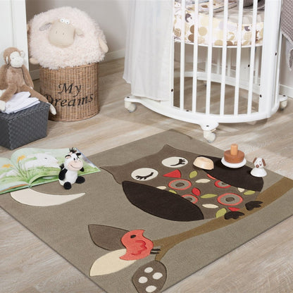 Joy 4190 Owl ECKIG Flerfarvet Motivtæppe - Billede 2
