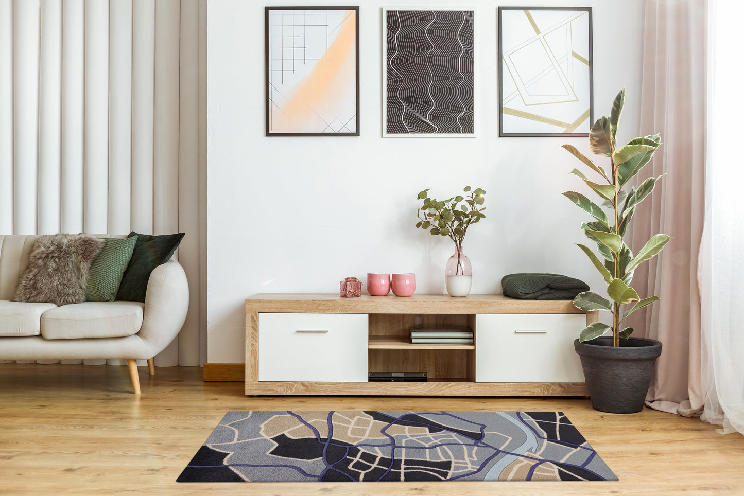 Living Mat 35 Dørmåtte Kort Luv I Blå - Billede 3