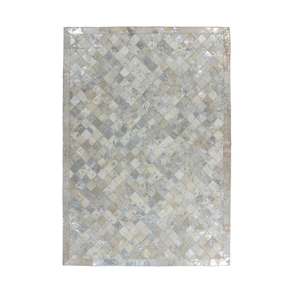 Lavish 210 Lædertæppe Patchwork I Grå/sølv - Hovedbillede