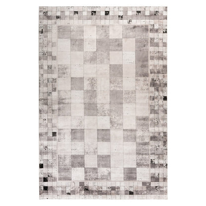 Elles 214 Tæppe Med Patchwork Udtryk Og Viskoseoverflade - Variant YIULA-140-200