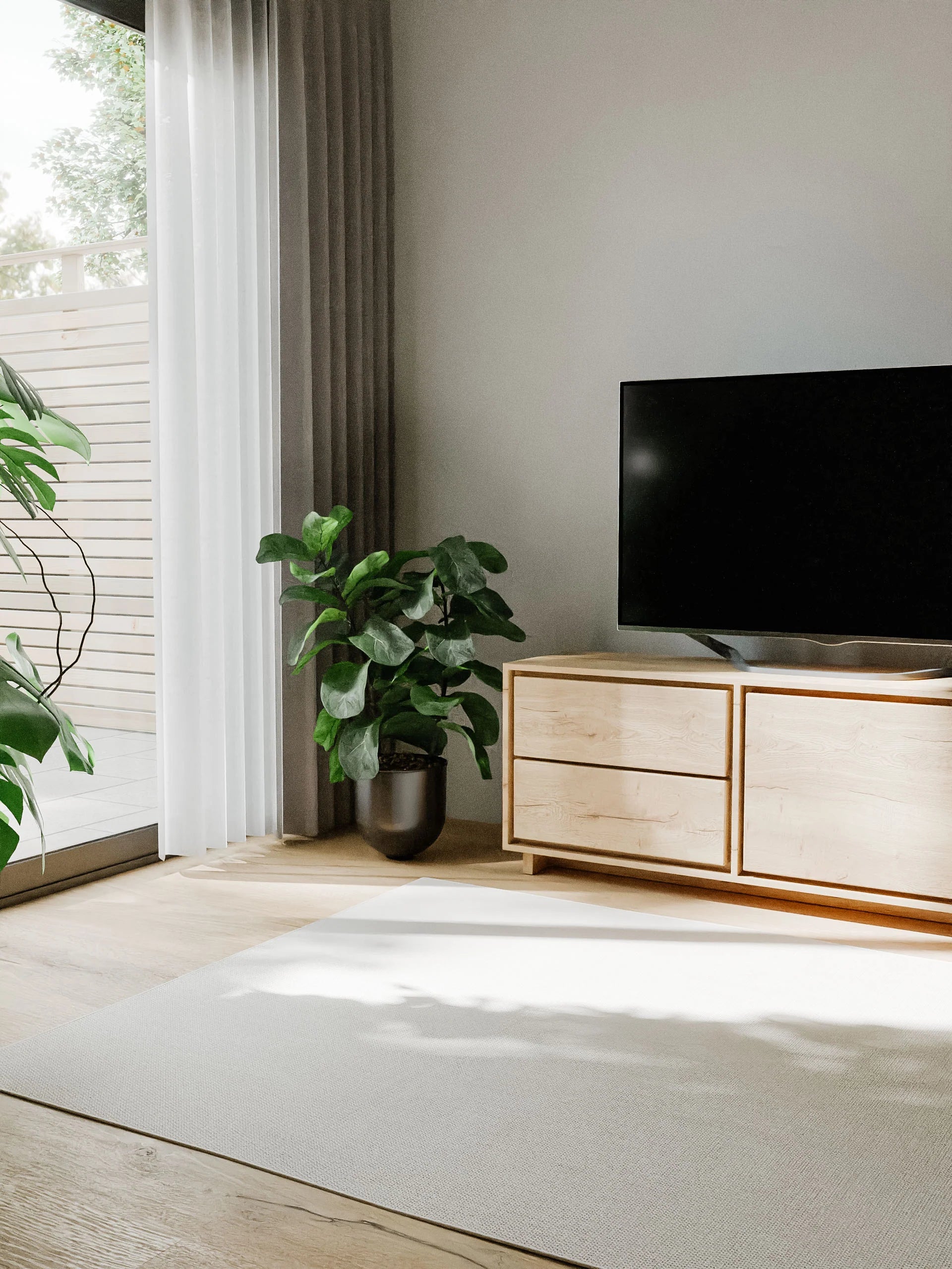 SKY Hvid Indendørs- Og Udendørs Tæppe - Billede 4