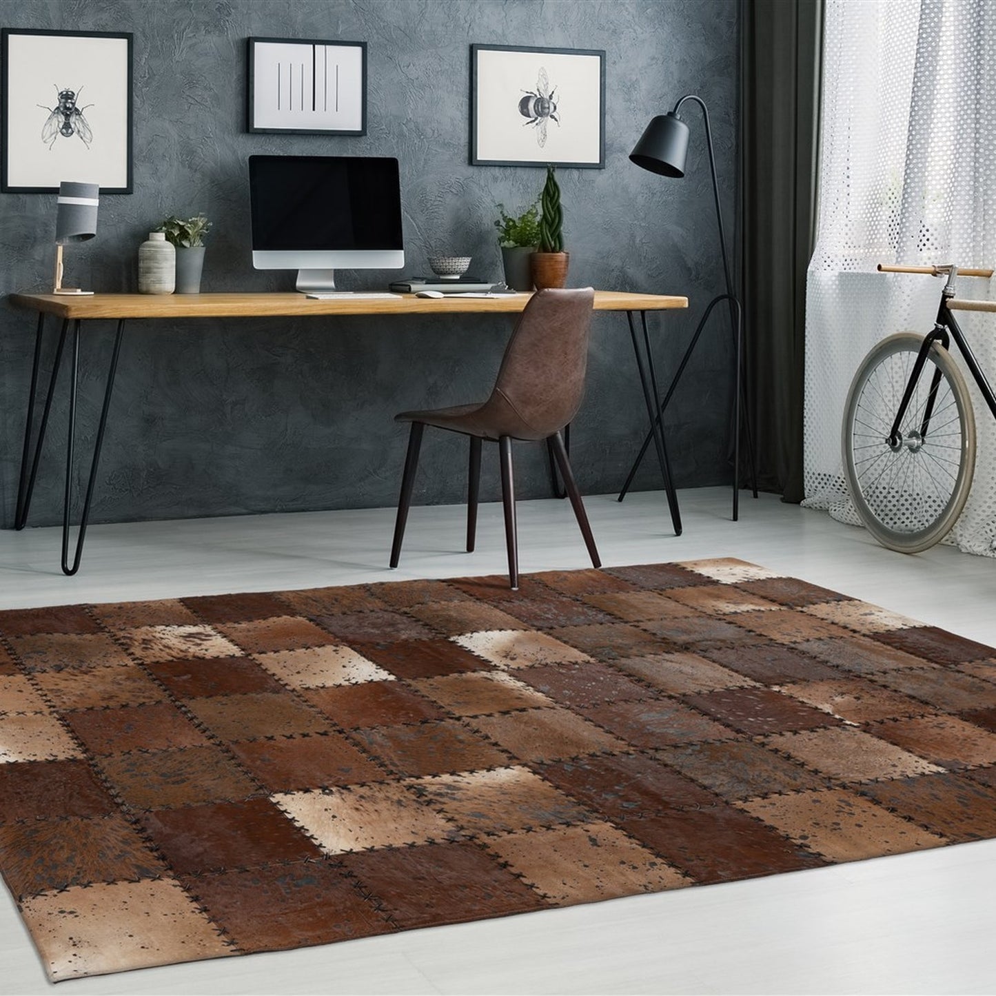 Voila 125 Lædertæppe Med Patchwork Mønster - Billede 3