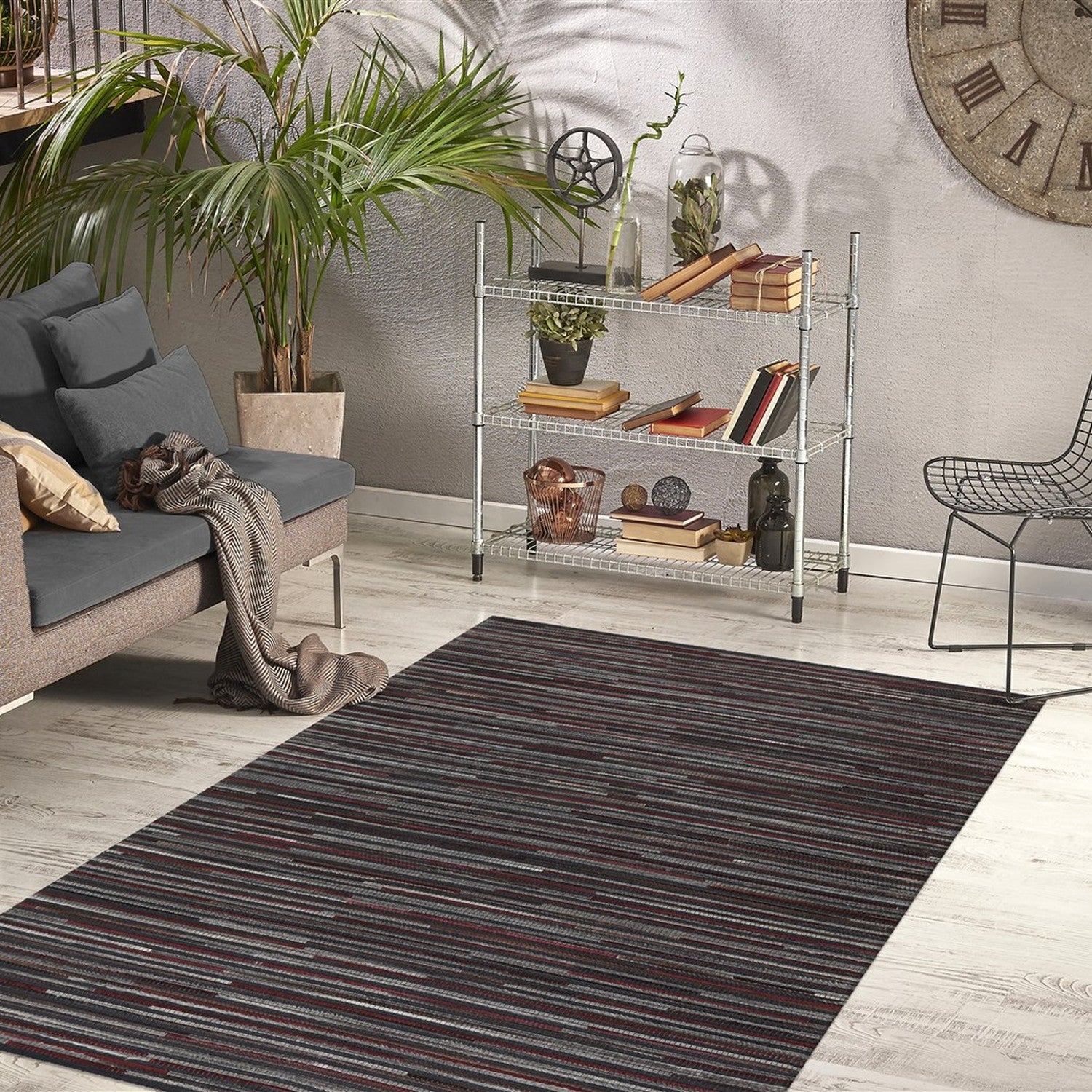 Wild 8023 Tæppe Patchwork Udtryk Med Læder - Billede 2