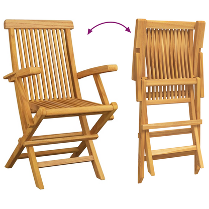 7 Stk Have Spisesæt Solid Træ Teak