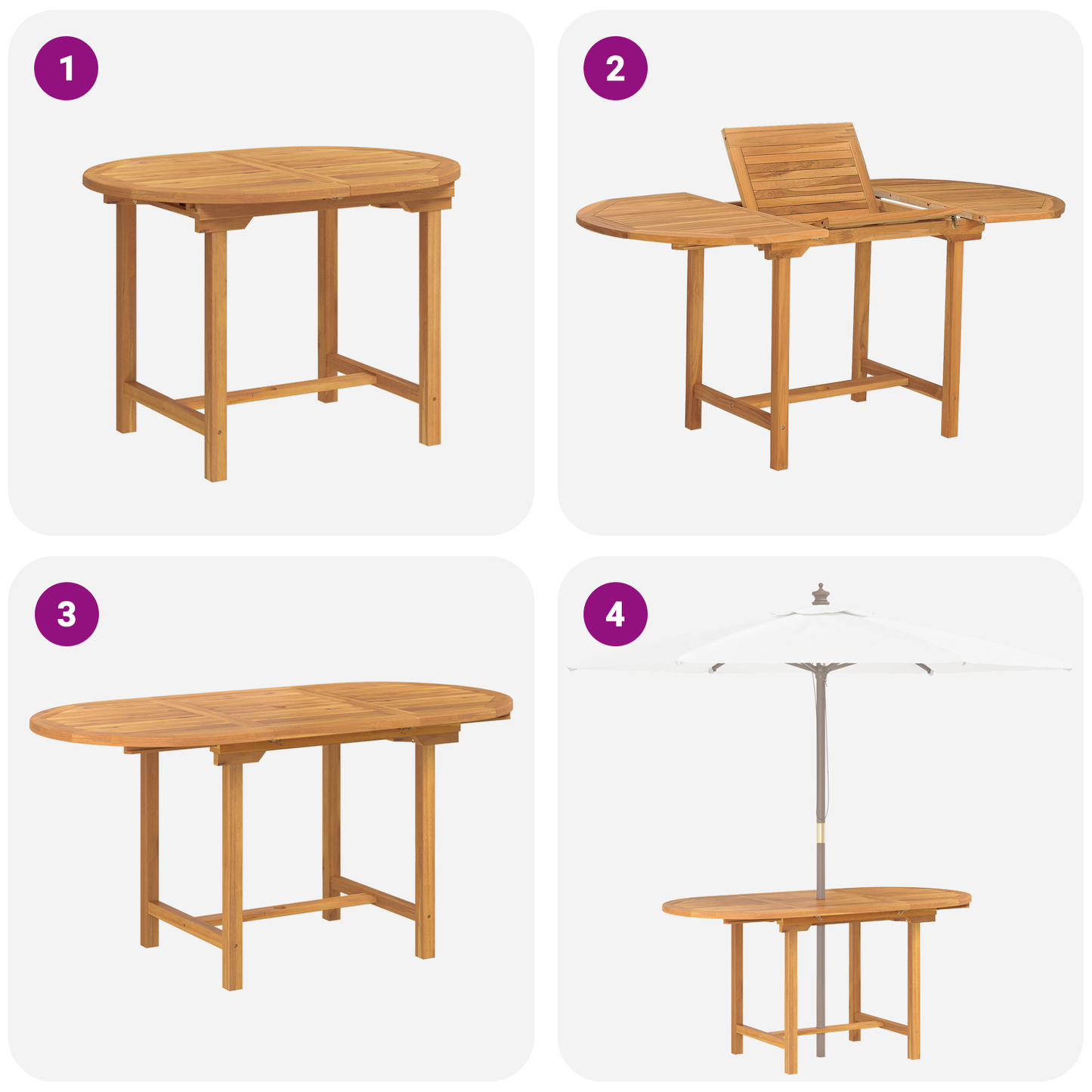 7 Stk Have Spisesæt Solid Træ Teak
