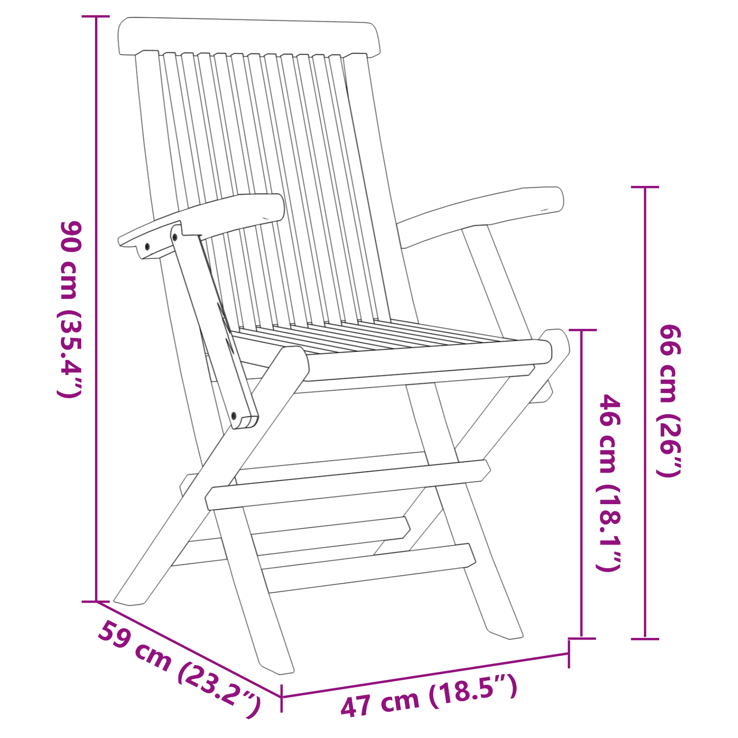 7 Stk Have Spisesæt Solid Træ Teak