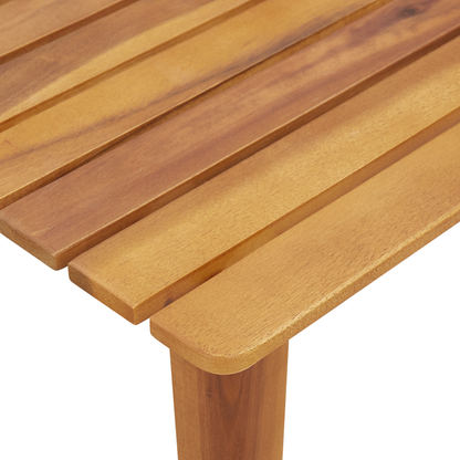 Have Stole Med Bord Sæt - 3 Stykker I Beige Solid Akacietræ
