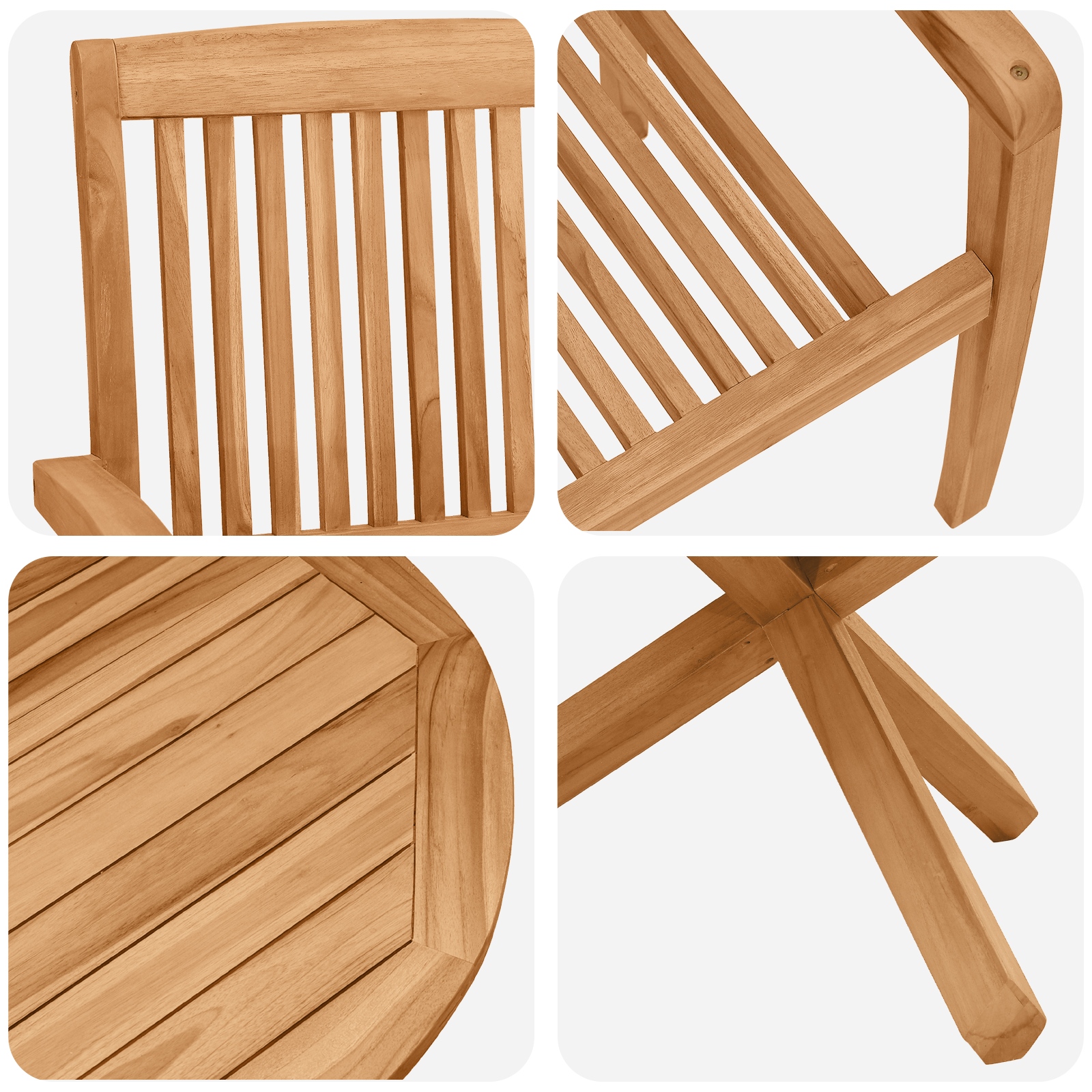 Have Spisebordssæt 3 Pcs Brun 109 X 109 X 74 Cm - billede 9