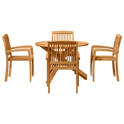 Have Spisebordssæt 3 Pcs Brun 109 X 109 X 74 Cm - billede 7