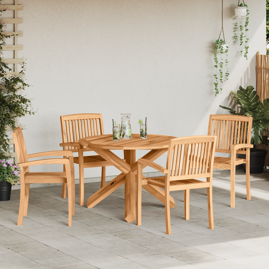 Have Spisebordssæt 3 Pcs Brun 109 X 109 X 74 Cm - hovedbillede